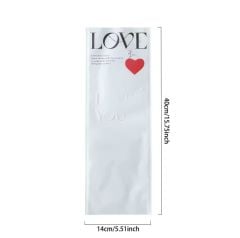 I Love You Yazılı Tek Gül Buketlik Beyaz