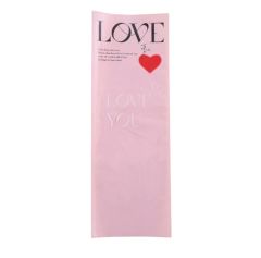 I Love You Yazılı Tek Gül Buketlik Pembe