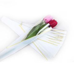 Like A Flower Yazılı Tek Gül Buketlik Beyaz
