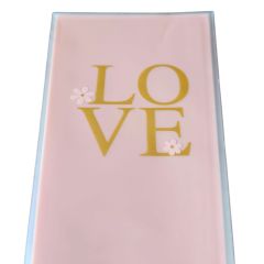 Love Yazılı Tek Gül Buketlik