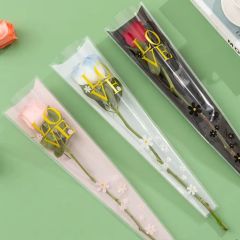 Love Yazılı Tek Gül Buketlik