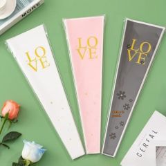Love Yazılı Tek Gül Buketlik
