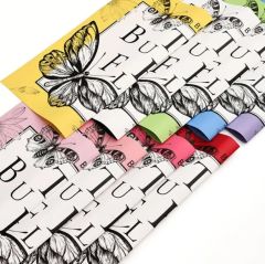 Butterfly Yazılı Çiçek Ambalajı