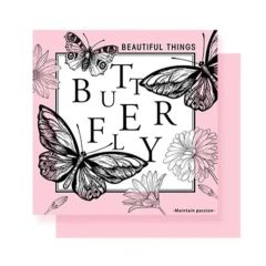 Butterfly Yazılı Çiçek Ambalajı Pembe