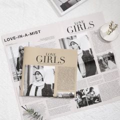 Love Girls Gazete Tarzı Çiçek Ambalajı