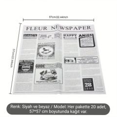 Fleur Newspaper Yazılı Gazete Buketlik