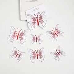 3D Dekoratif Kelebek - Beyaz