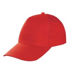 Kırmızı Renk 5 Panel Promosyon Şapka