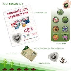 Kalp Model - Promosyon Tohum Kartı