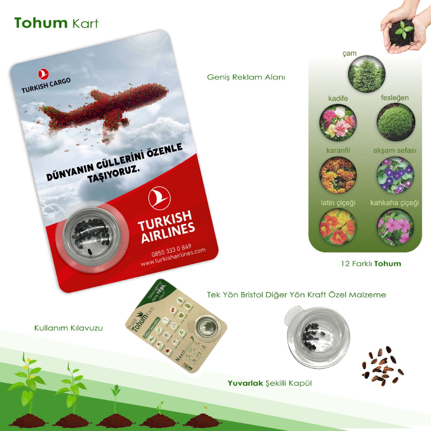 Yuvarlak Model - Promosyon Tohum Kartı
