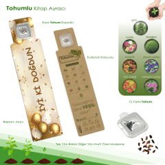 Tohumlu Kitap Ayracı - Kare Şekilli Model