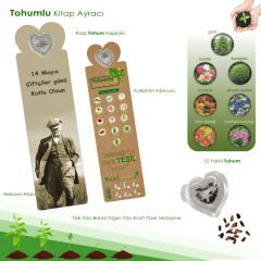 Tohumlu Kitap Ayracı Kalp - 1