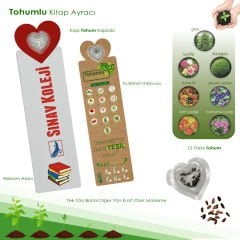 Tohumlu Kitap Ayracı Kalp - 3