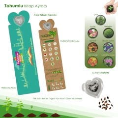 Tohumlu Kitap Ayracı Kalp - 4