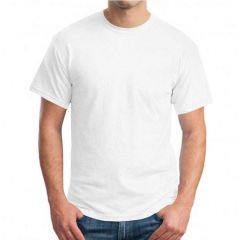 Beyaz Renk Yuvarlak Yaka Unisex T-Shirt