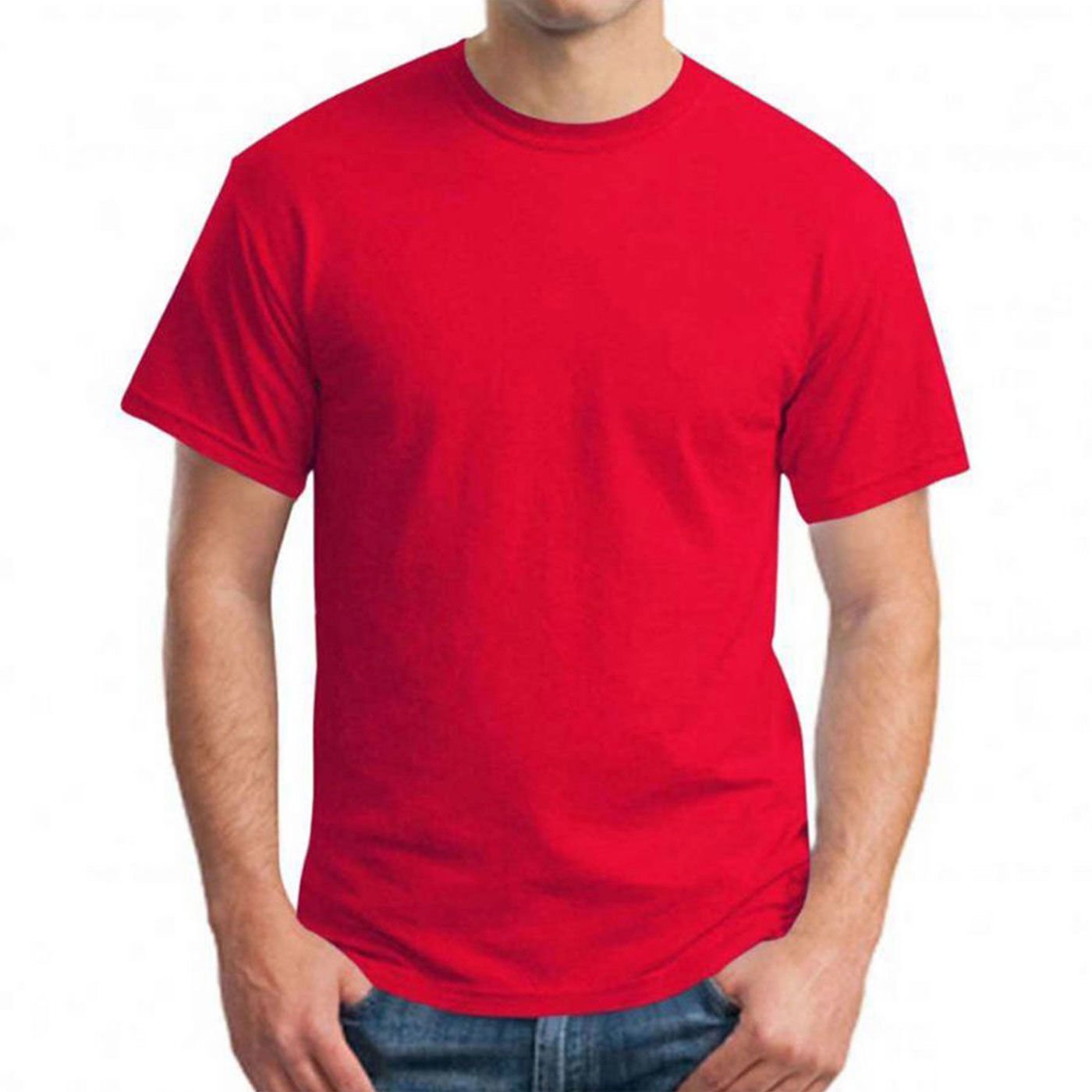 Yuvarlak Yaka Kırmızı T-Shirt