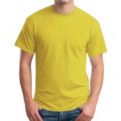 Yuvarlak Yaka Sarı Renk T-Shirt