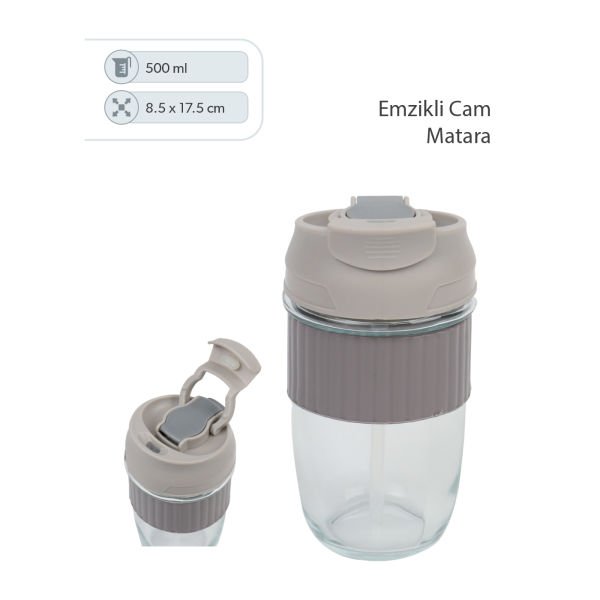 Emzikli Cam Matara - 500 ml