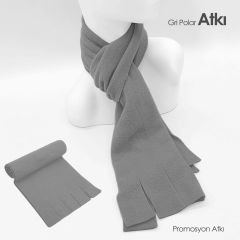 Promosyon Gri Polar Atkı