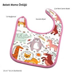 Cırt Ayar Bantlı Lamine Kumaş Bebek Mama Önlüğü
