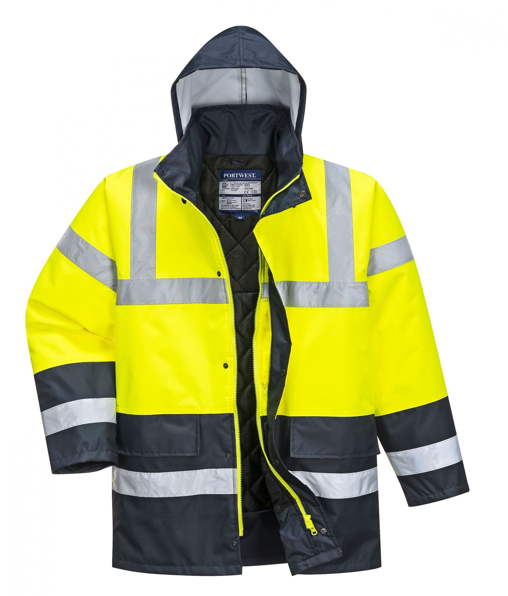 Hi-Vis Çift Renkli Trafik Parka