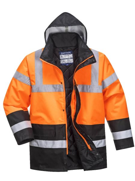 Hi-Vis Çift Renkli Trafik Parka