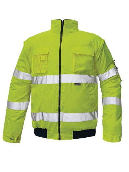 Reflektörlü Mont (Neon Sarı)