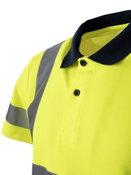 Reflektörlü Polo Yaka T-Shirt İnterlok