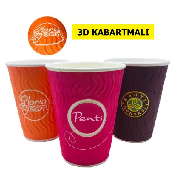 8 OZ - 250 ML - Kabartmalı Bardak