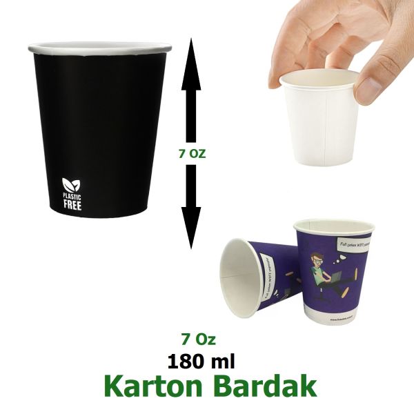 7 Oz - 180 ml - Karton Bardak