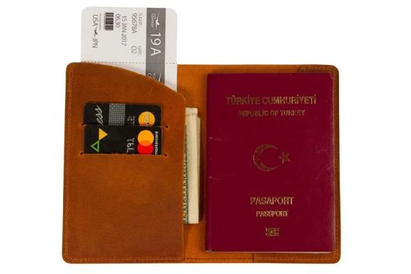 Gerçek Deri Pasaport Kılıfı Ve Seyahat Cüzdanı