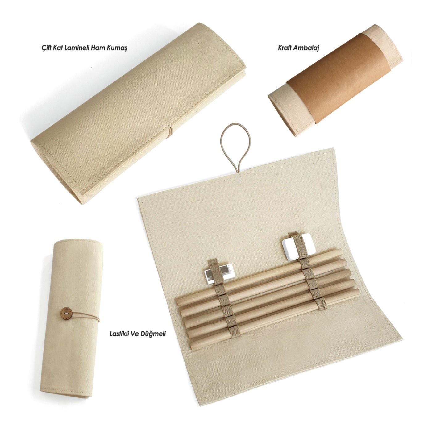 Ham Kumaş Kalemlik Seti - 52240
