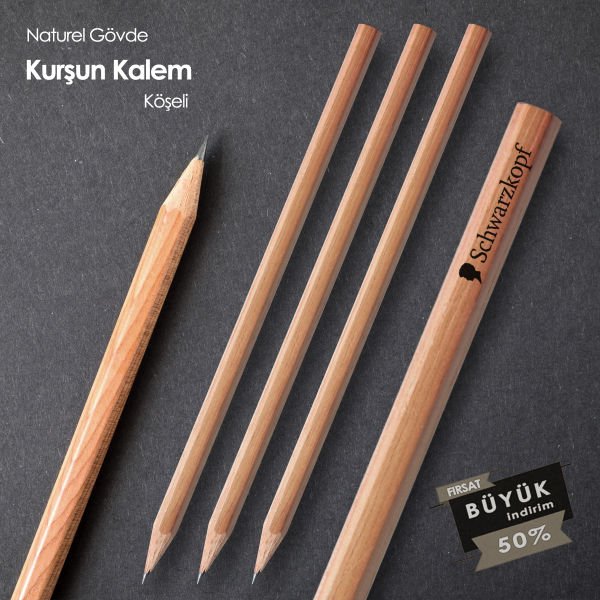 10310 - Promosyon Köşeli Naturel Kalem