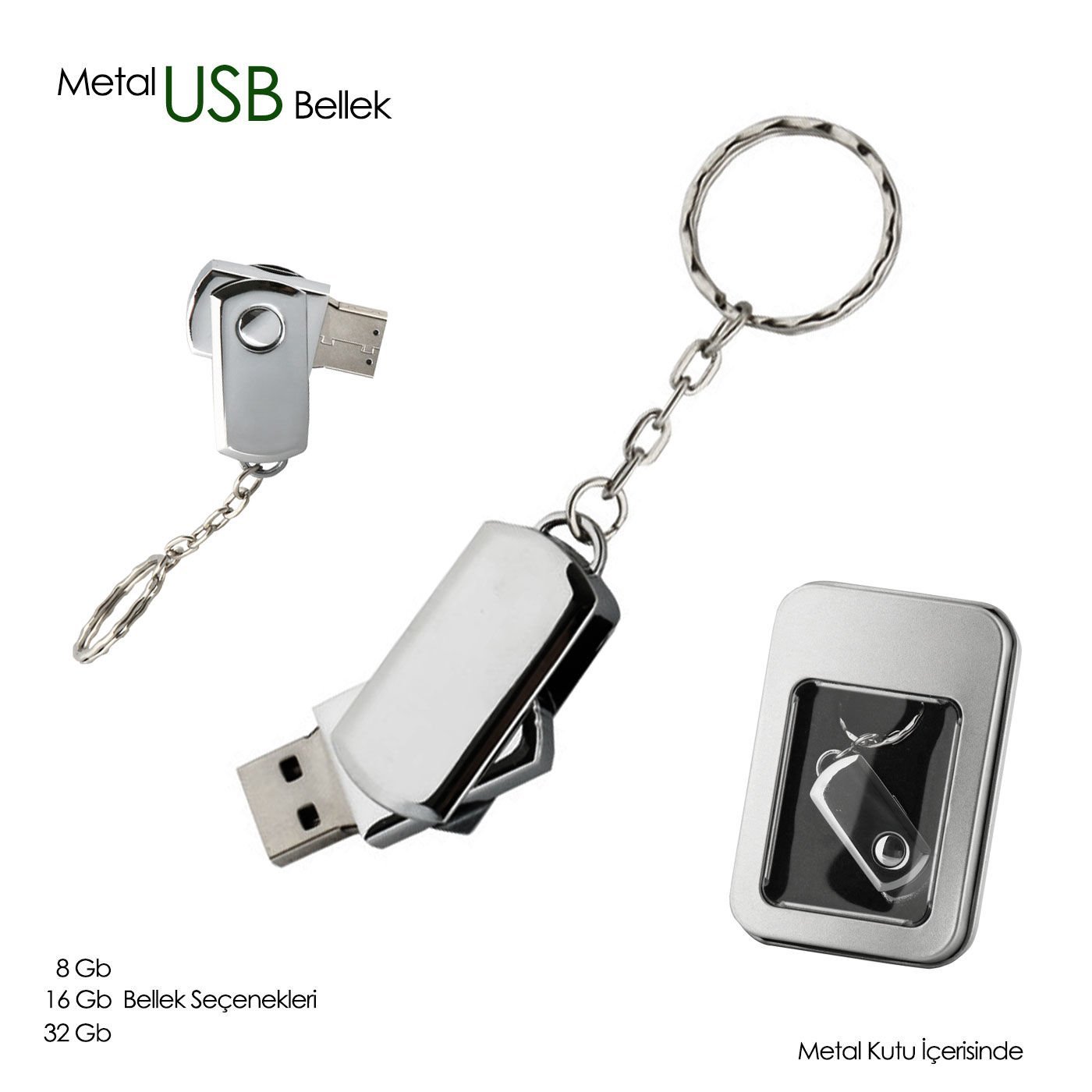 Metal Anahtarlık USB Bellek
