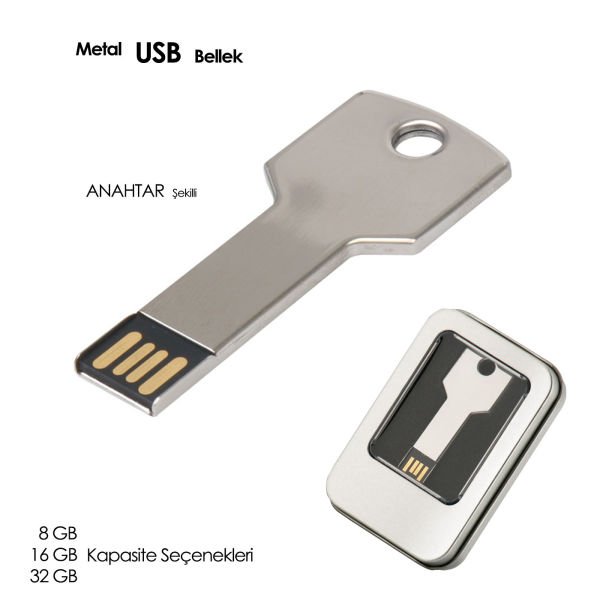 Anahtar Şeklinde USB Bellek
