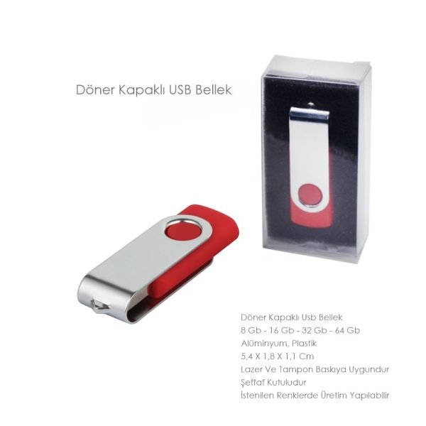 Promosyon Döner Kapaklı USB Bellek