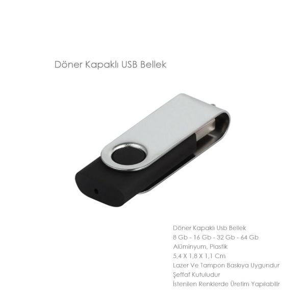 Promosyon Döner Kapaklı USB Bellek