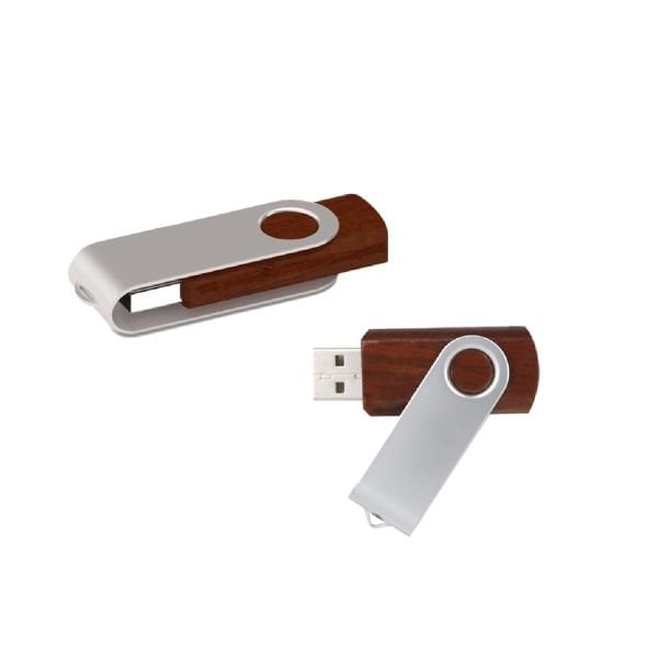 Ahşap Döner Kapaklı USB Bellek