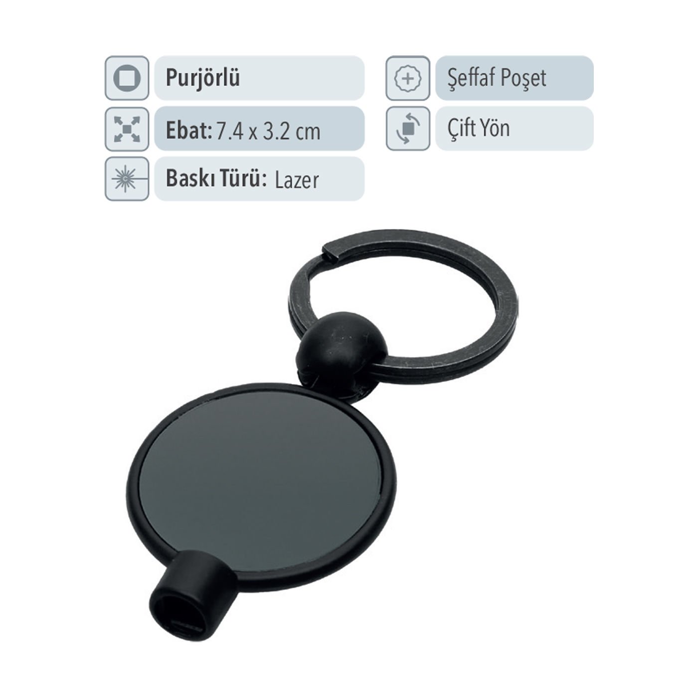 37090 - Metal Purjör Anahtarlık