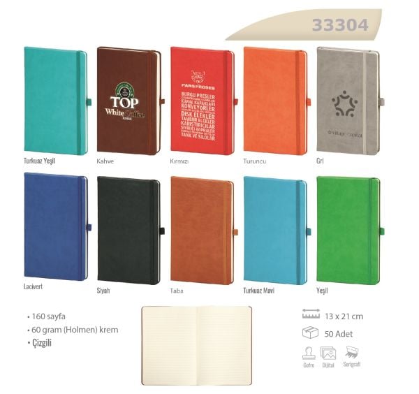 Sert Kapak 13x21 Defter