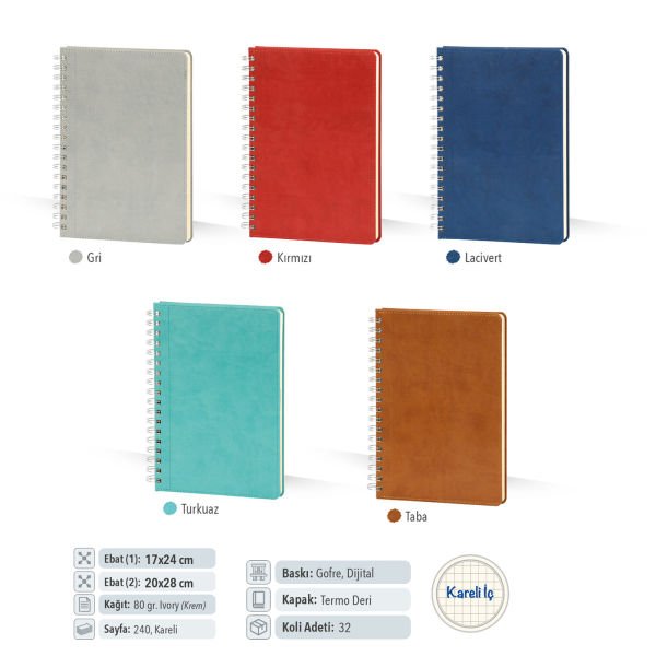 Spiralli Tarihsiz Defter