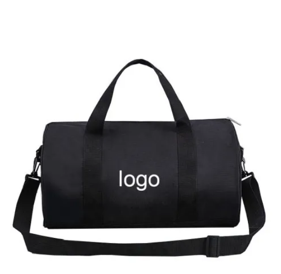 Logolu Siyah Spor Çantası