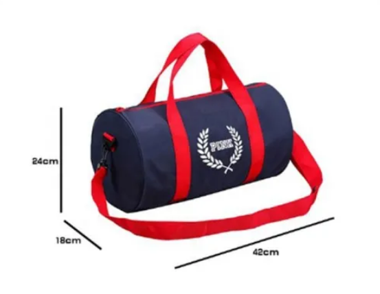 Logolu Siyah Spor Çantası