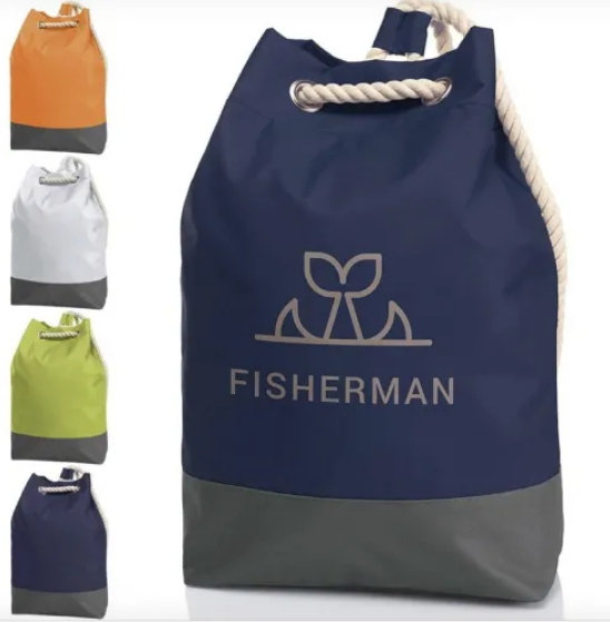 Baskılı Hasır Büzgülü Çanta