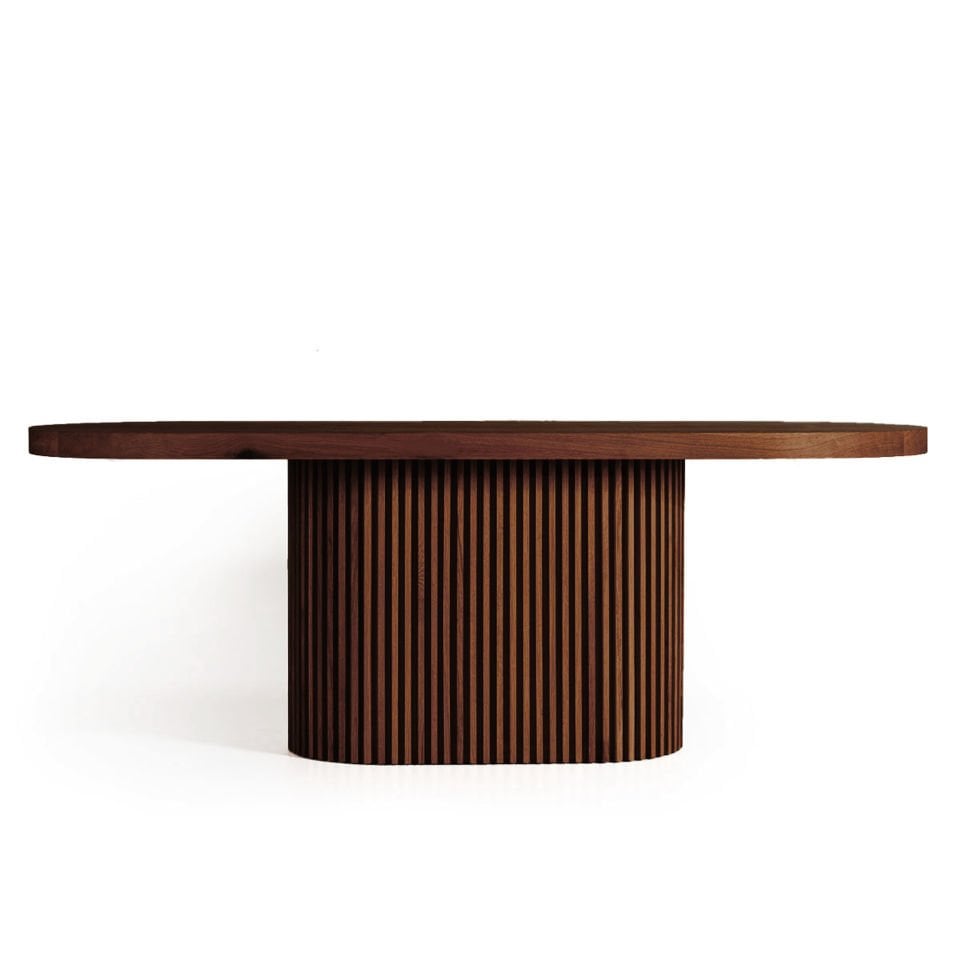Solid Oak Table with Oval Top – DOCIA Series Forest