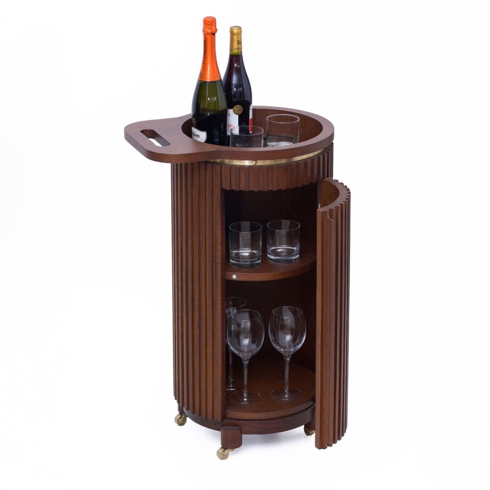 Solid Oak Drinking Servant 1– DOCIA CELLAR Series Forest