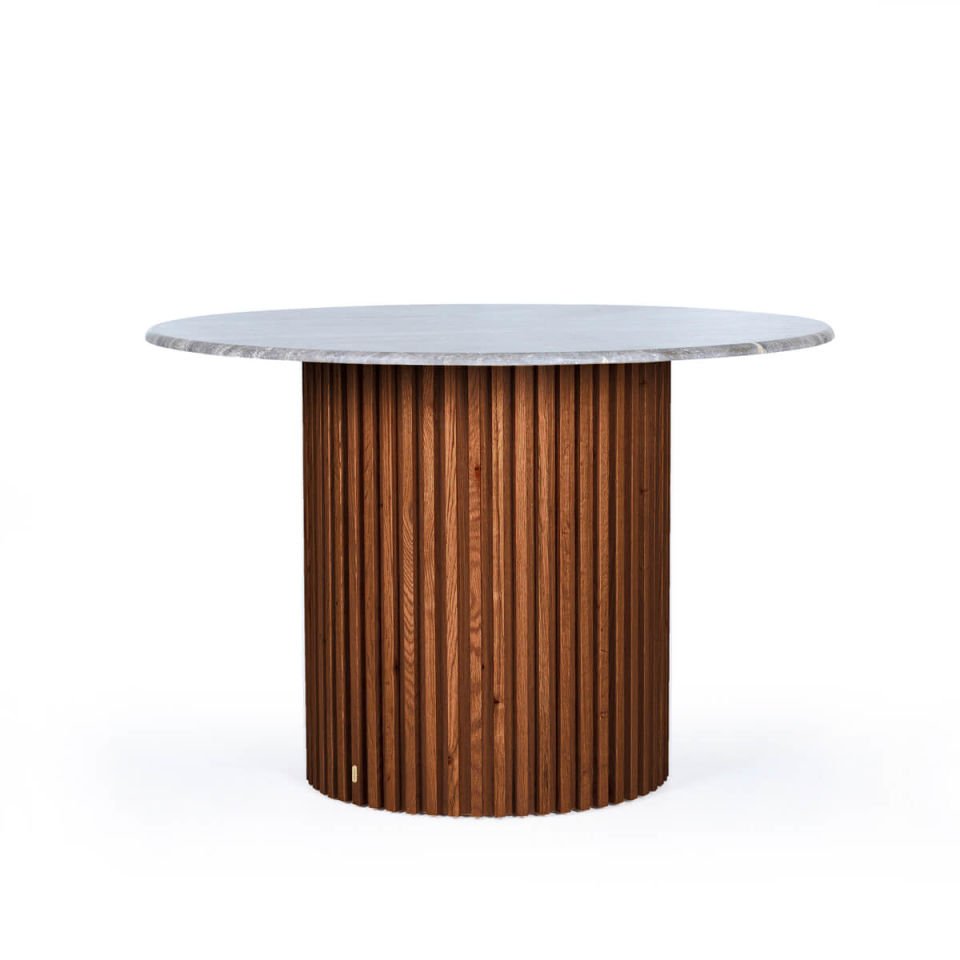 Travertine Round Table – DOCIA Series Forest