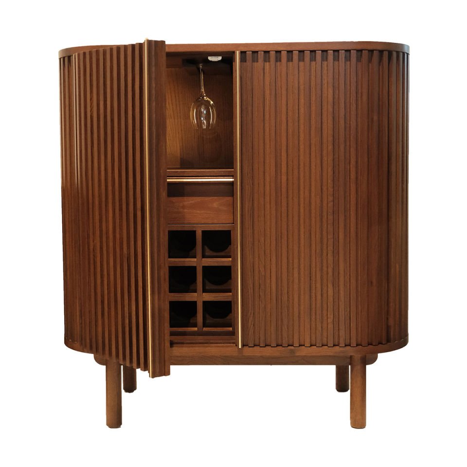 Solid Oak Cabinet – DOCIA MAHZEN Series Bar, Drink and Cocktail Cabinet Forest