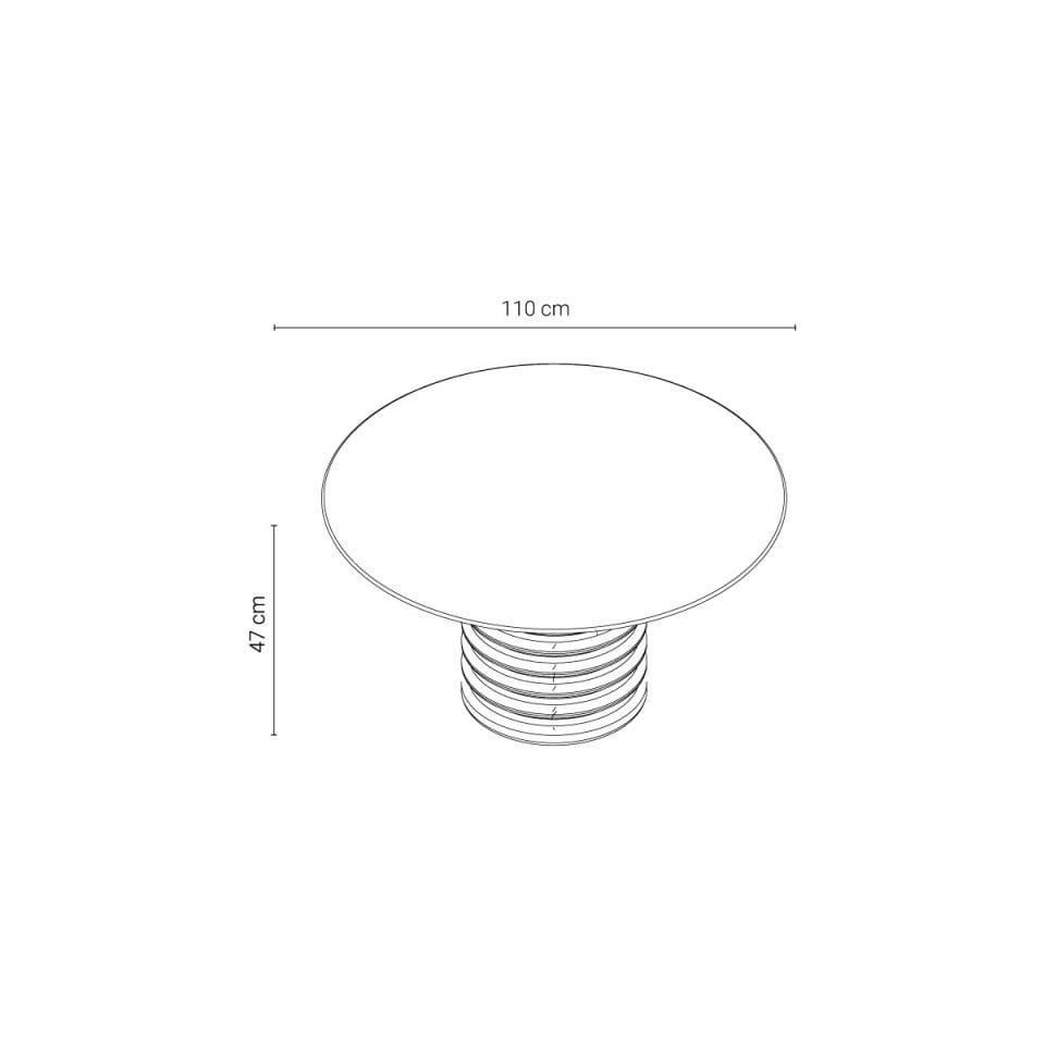 Round Glass, Cedar Center Table – SOFRA Series