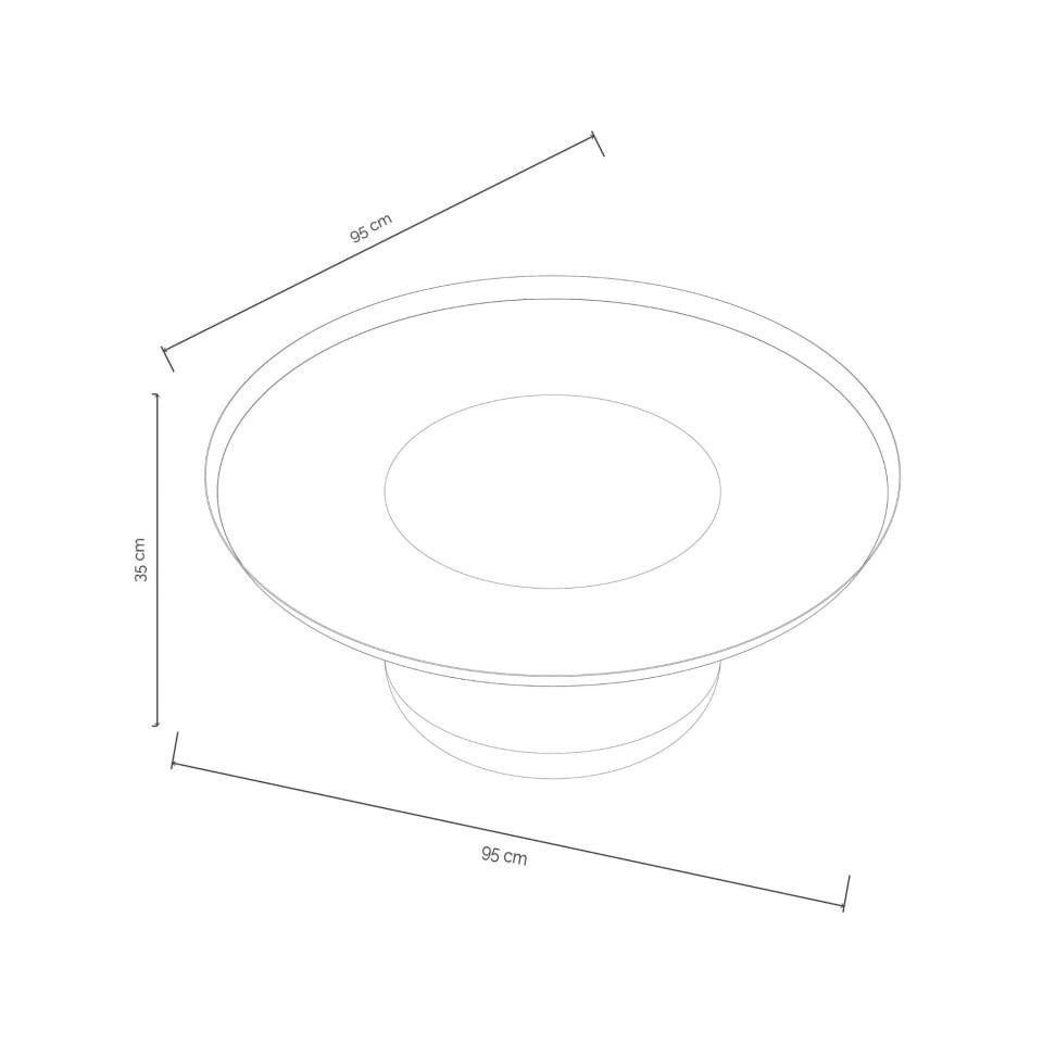 Gold Color Cedar Center Table – SOFRA Series